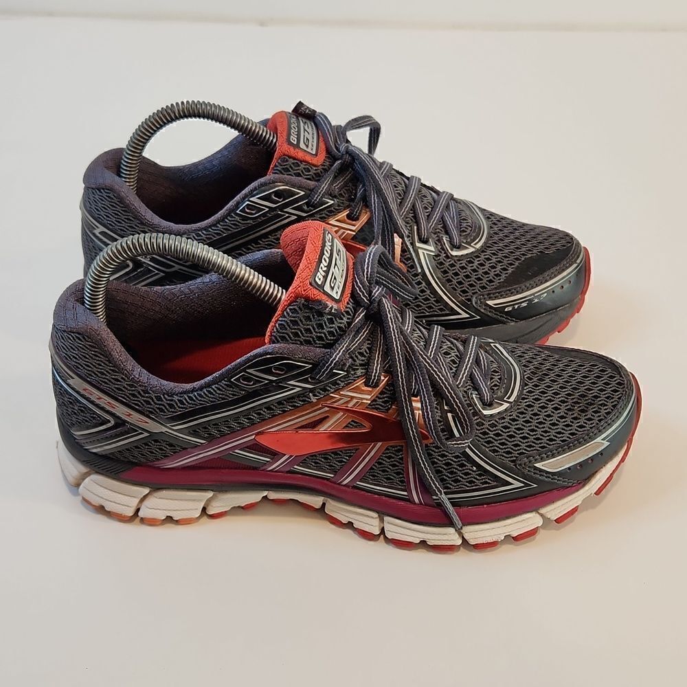 Brooks Adrenaline GTS 17 Running Shoes Anthracite/Fest Fuchsia Women's Sz 9 1/2 - Picture 2 of 16